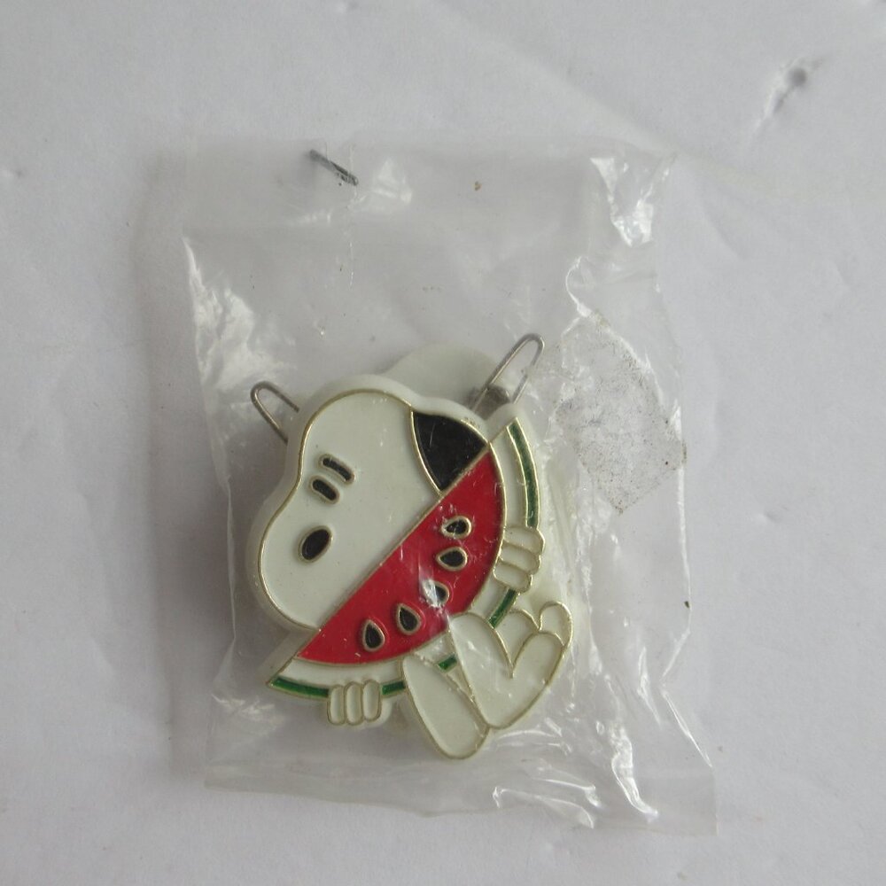 Snoopy Barrettes For Hair  Snoopy Eating Watermelon Hair Clips Vintage Taiwan - Picture 10 of 10